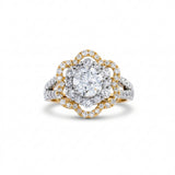 Flower cocktail ring