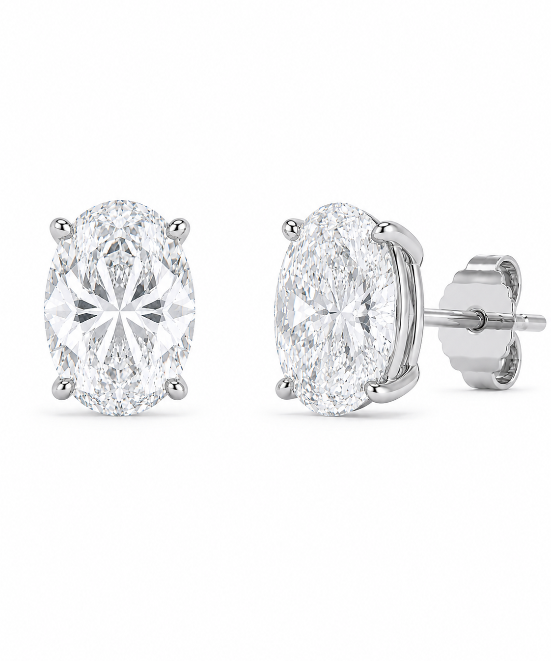 Oval Diamond Studs