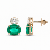 Emerald And Frost Studs