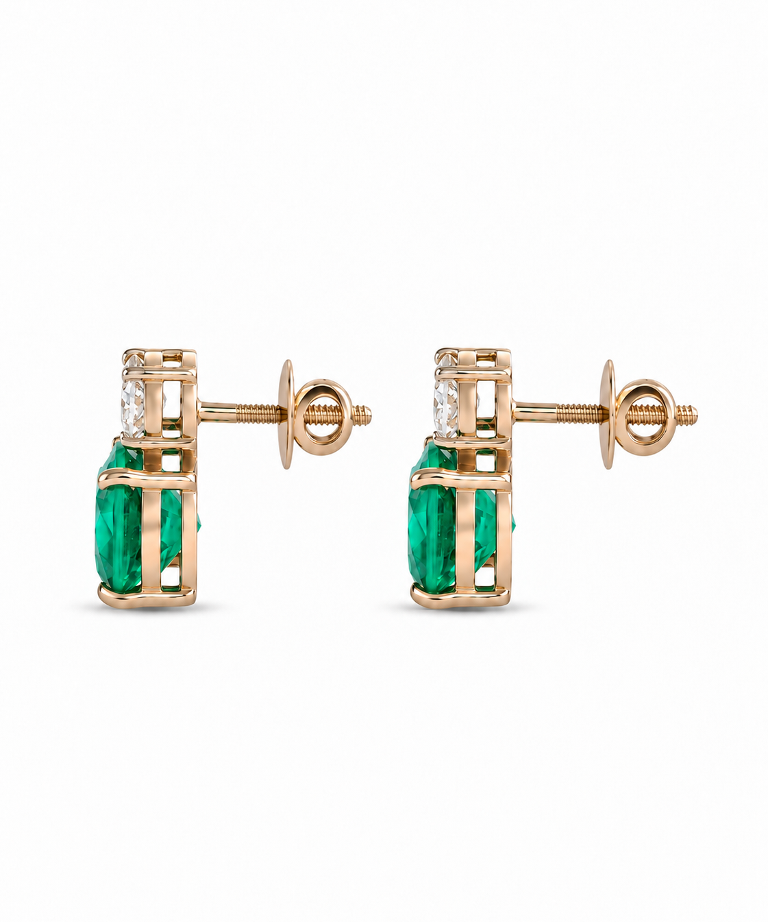 Emerald And Frost Studs
